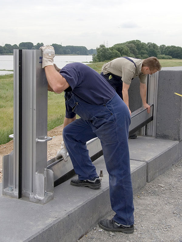 Probeeinbau der mobilen Wand