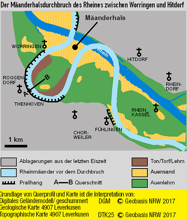 Mäanderhalsdurchbruch des Rheines