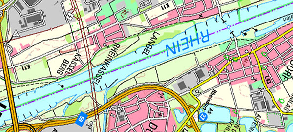 Ausschnitt aus der aktuellen Topographischen Karte 1 : 25 000